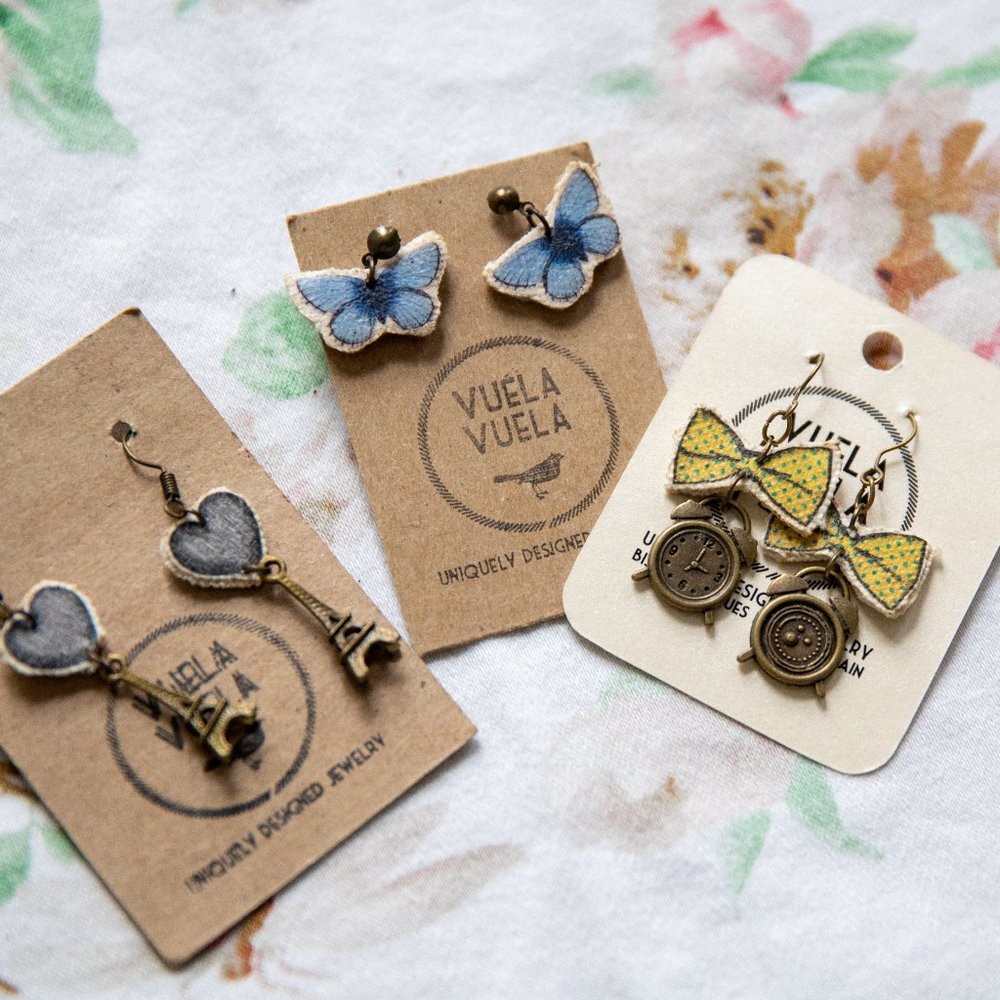 3 x pairs of earrings brand new hand made locally